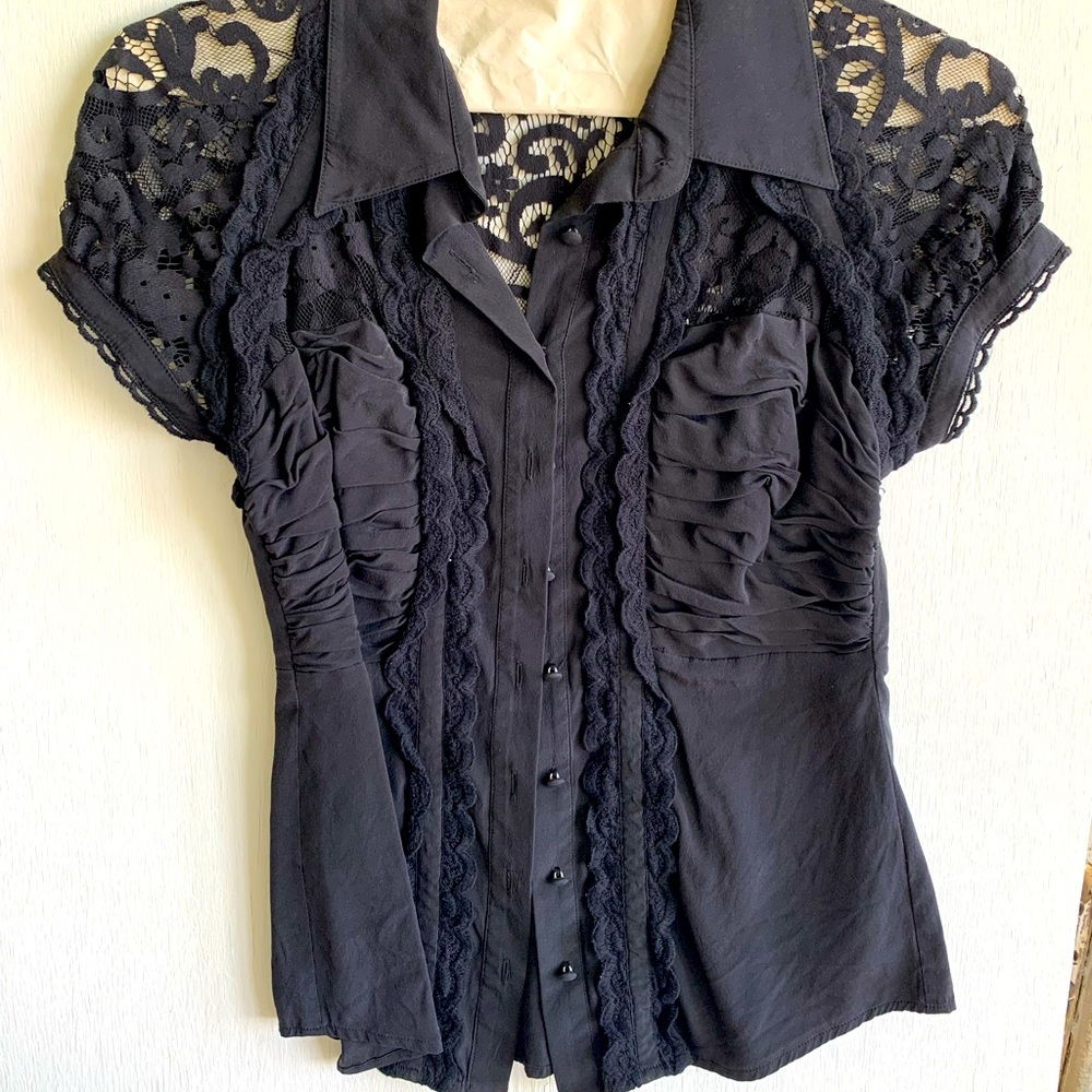 Bebe black blouse